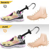 Set 2 Sanuri/Calapoade Reglabilile, Flippy, pentru Alungit si Largit Pantofi, Geanta si Incaltator Incluse, Universale, Unisex, din ABS Premium, Arc, Marime 40 - 47, Galben/Negru - vivimall.ro