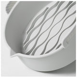 Set 2 Tavi Din Silicon Ecologic Pentru Air Fryer Temperatura Maxima 230 Grade, Reutilizabile, Reciclabile, Cu Manere Anti-Alunecare, Fund Antiaderent, 18.7 X 19.5 X 7 Cm, Gri - vivimall.ro