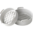 Set 2 tavi din silicon ecologic pentru air fryer Vivimall, temperatura maxima 230 grade, reutilizabile, reciclabile, cu manere anti-alunecare, fund antiaderent, 18.7 x 19.5 x 7 cm, gri - vivimall.ro
