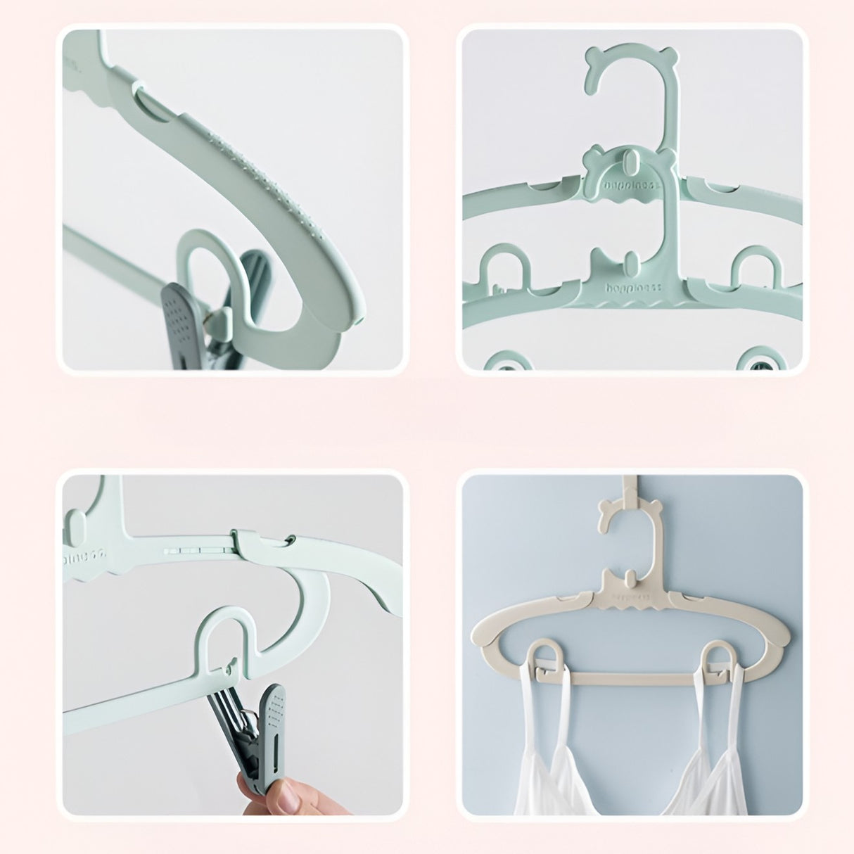 Set 20 De Cleme Pentru Haine, De Prindere Pentru Pantaloni, Atasabile La Umerase, 1.6X2.3X6.35 Cm - vivimall.ro