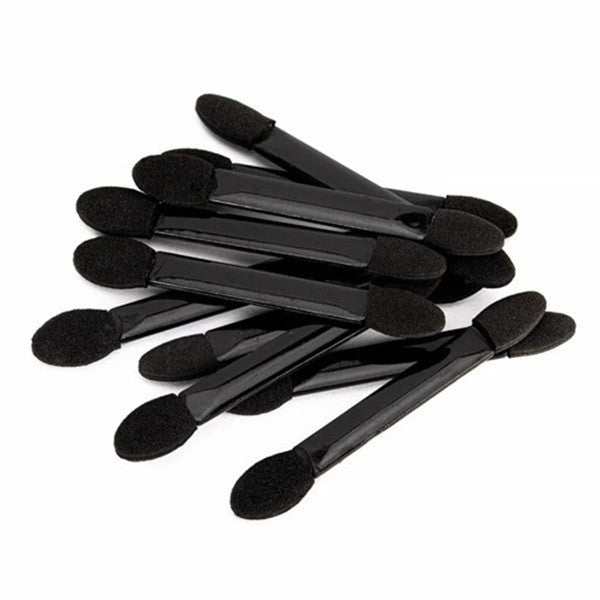Set 20 De Aplicatoare Machiaj, 2 Capete, 6.2 Cm, Din Poliuretan Si Burete, Negru - vivimall.ro