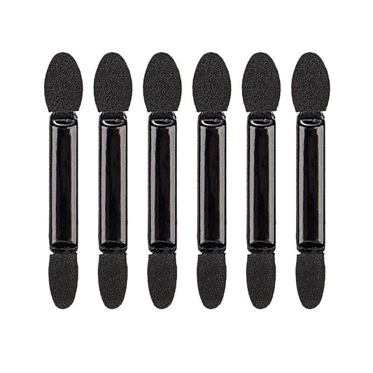 Set 20 de Aplicatoare Machiaj, Vivimall, 2 Capete, 6.2 cm, din Poliuretan si Burete, Negru - vivimall.ro