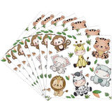 Set 20 de Servetele de Masa, Flippy, Imprimeu Jungle, din Hartie, 16.5 x 16.5 cm, Multicolor