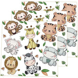 Set 20 de Servetele de Masa, Flippy, Imprimeu Jungle, din Hartie, 16.5 x 16.5 cm, Multicolor