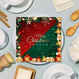 Set 20 De Servetele De Masa, Merry Christmas, Tematica Craciun, 16.5 Cm, /Rosu - vivimall.ro