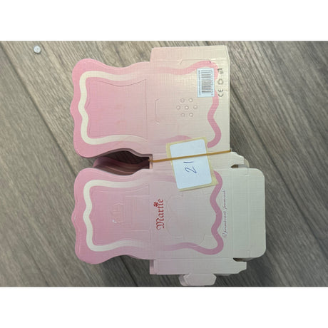 Set 200 Bucati Ambalaje de Carton pentru Martisoare, Vivimall, Cutii Brosa, Model Gentuta, Roz Deschis - vivimall.ro