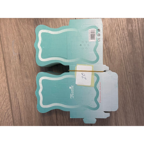 Set 200 Bucati Ambalaje de Carton pentru Martisoare, Vivimall, Cutii Brosa, Model Gentuta, Albastru - vivimall.ro