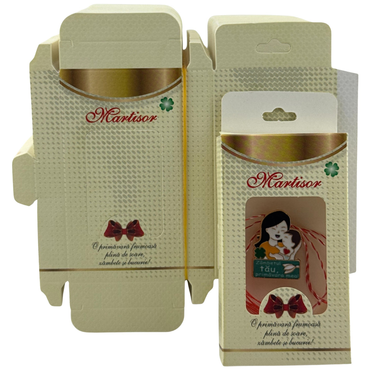 Set 200 Bucati Ambalaje de Carton pentru Martisoare, Vivimall, Cutii Brosa, Model cu Funda, Galben - vivimall.ro