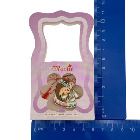 Set 200 Bucati Ambalaje de Carton pentru Martisoare, Vivimall, Cutii Brosa, Model Gentuta, Lila - vivimall.ro