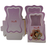 Set 200 Bucati Ambalaje de Carton pentru Martisoare, Vivimall, Cutii Brosa, Model Gentuta, Lila - vivimall.ro