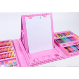 Set 208 Piese, Complet pentru Pictura si Desen, Flippy, Tip Servieta, 3-12 Ani, 32 x 27 x 5 cm, Roz