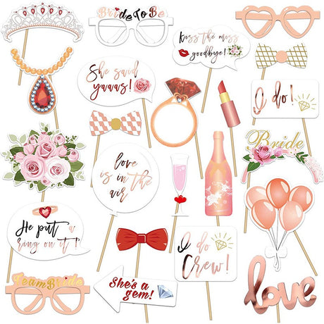 Set 23 De Accesorii Pentru Petrecere, Props Pentru Coltul De Poze, Tematica Petrecerea Burlacitelor - vivimall.ro