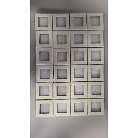 Set 24 Cutii pentru Martisor/Brosa Model 1 , Crem cu Rosu 4.5 x 4.5 cm - vivimall.ro