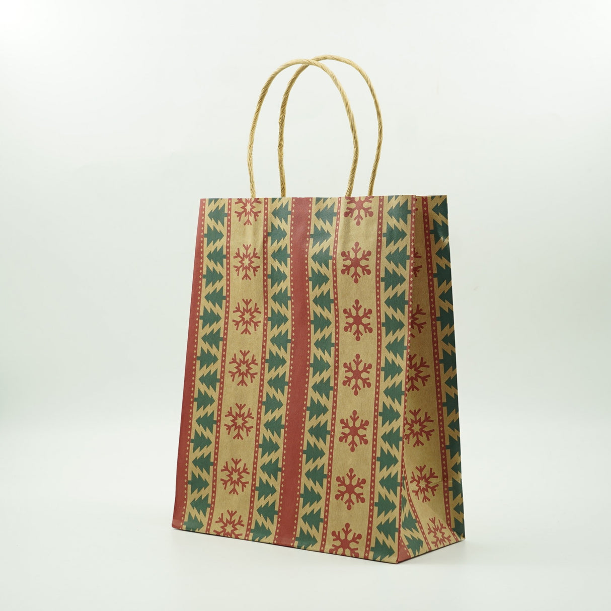 Set 24 pungi cadou Flippy, imprimeu tematica Craciun, model random, din hartie, 18.5 x 22.5 x 8.5 cm, multicolor