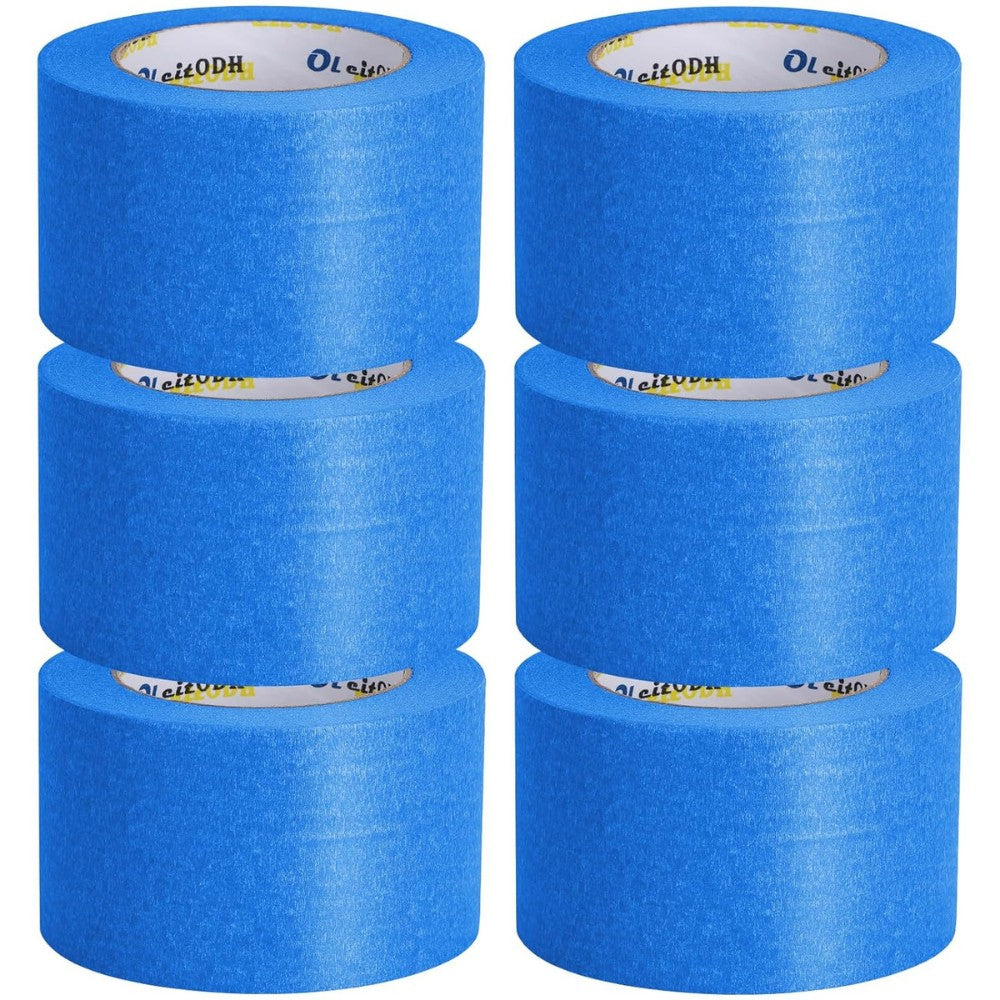 Set 24 Role Banda Adeziva de Mascare, Rezistenta UV, 48mmx50m, Rezistenta, Aderenta, Albastra - vivimall.ro