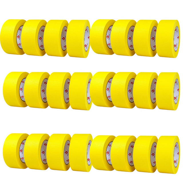 Set 24 Role Banda Adeziva de Mascare, Rezistenta UV, 48mmx50m, Rezistenta, Aderenta, Galbena - vivimall.ro