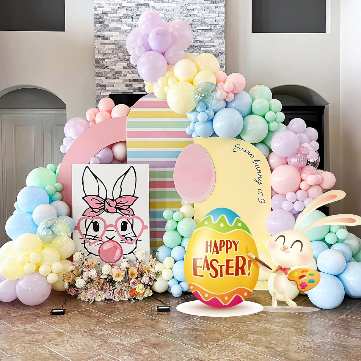 Set 25 Baloane din Latex, Vivimall, Model Party, 13 cm, Multicolore, Culori Pale, 1 g