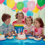 Set 25 Baloane din Latex, Vivimall, Model Party, 4x Albastru, 4x Verde, 4x Rosu, 4x Galben, 4x Mov, 5x Portocaliu, 23 cm, 1.4 g