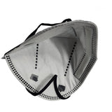 Set 25 bucati Masca de protectie faciala, Flippy, de unica folosinta pentru adulti, FFP2, KN95 CE 0370, 5 straturi, nesterila, ambalaj individual, Negru - vivimall.ro