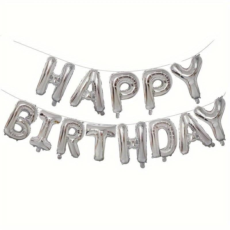 Set 25 De Baloane Din Folie Metalizata Si Latex, Figurine 2 Stele, 4 Baloane Confetti, 13 Litere, 6 Latex, Model Happy Birthday, Tema Aniversare, 40 Cm, Ambalaj Individual, Pai Inclus, Umflare Cu Aer Sau Heliu