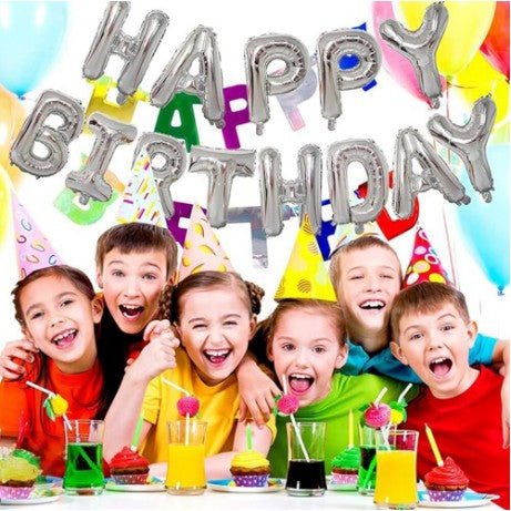 Set 25 De Baloane Din Folie Metalizata Si Latex, Figurine 2 Stele, 4 Baloane Confetti, 13 Litere, 6 Latex, Model Happy Birthday, Tema Aniversare, 40 Cm, Ambalaj Individual, Pai Inclus, Umflare Cu Aer Sau Heliu