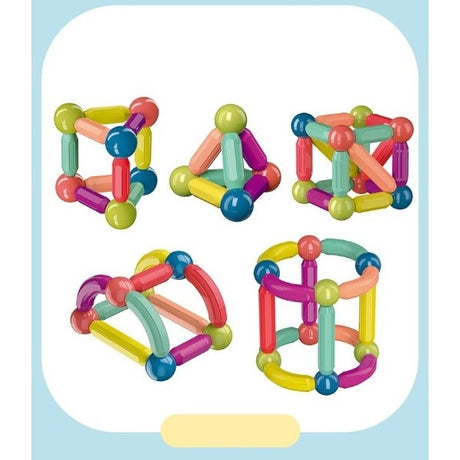 Set 25 Piese Magnetice De Constructie, Forme Geometrice