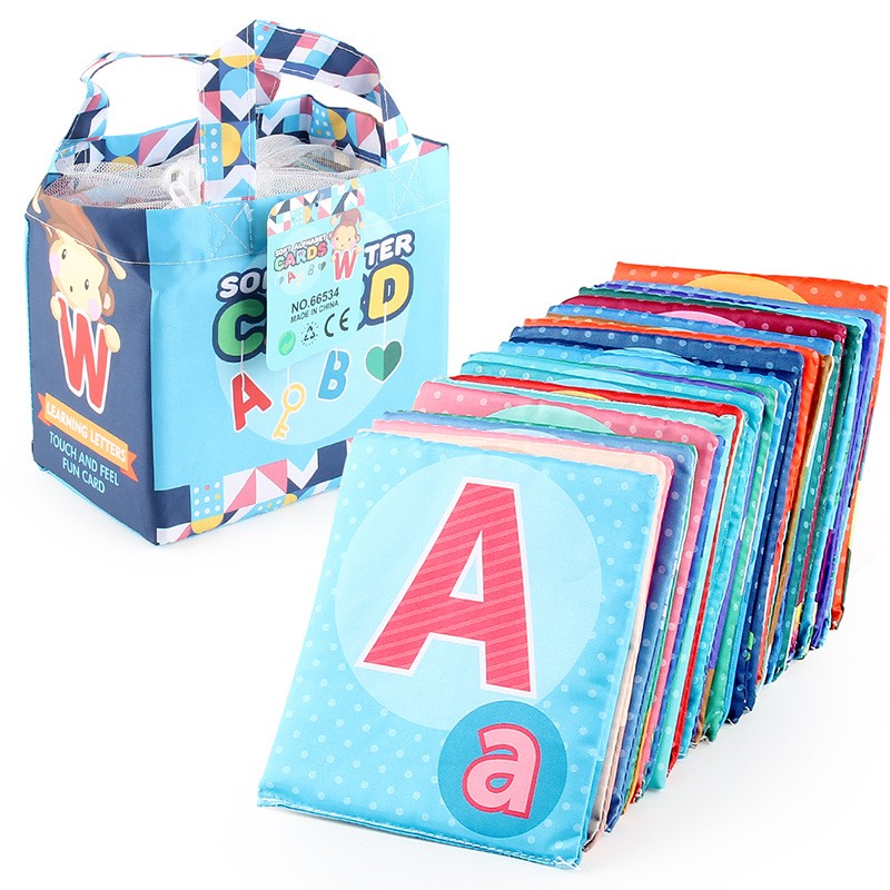 Set carduri litere textile educative | EduFabric - vivimall.ro