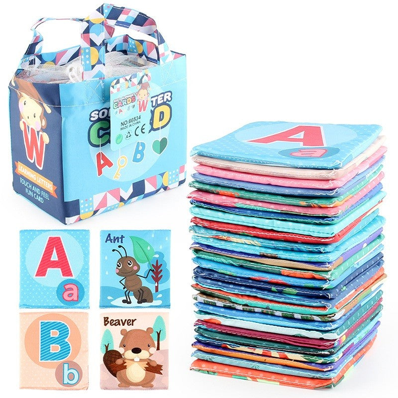 Set carduri litere textile educative | EduFabric - vivimall.ro