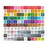 Set 262 Markere Duble, Vivimall, pe Baza de Alcool, Geanta Impermeabila Inclusa, Culori Numerotate, 37 x 21.5 x 16.3 cm, Multicolor - vivimall.ro