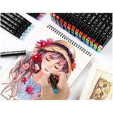 Set 262 Markere Duble, Vivimall, pe Baza de Alcool, Geanta Impermeabila Inclusa, Culori Numerotate, 37 x 21.5 x 16.3 cm, Multicolor - vivimall.ro