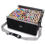 Set 262 Markere Duble, Vivimall, pe Baza de Alcool, Geanta Impermeabila Inclusa, Culori Numerotate, 37 x 21.5 x 16.3 cm, Multicolor - vivimall.ro