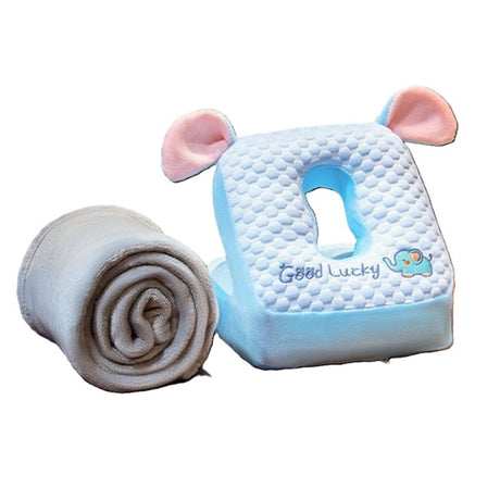 Set 2In1 Patura Microfibra Si Perna Din Spuma, Pentru Birou, Calatorii, Pauze, Microfibra, 30X35X30 Cm