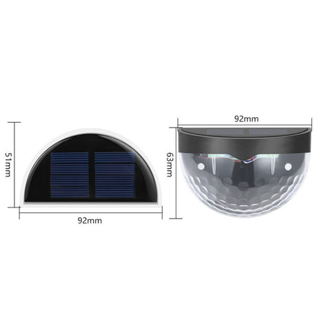 Set 2X Lampa Solara De Perete 6Led, Carcasa Neagra, Lumina - vivimall.ro