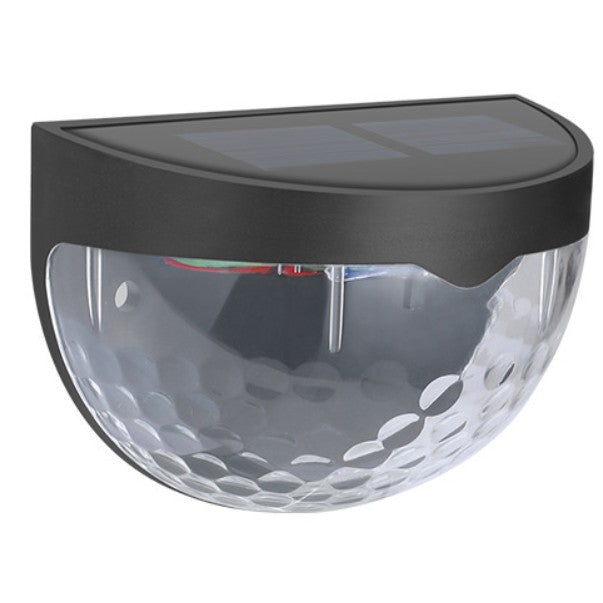 Set 2X Lampa Solara De Perete 6Led, Carcasa Neagra, Lumina - vivimall.ro