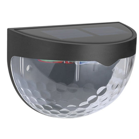 Set 2X Lampa Solara De Perete 6Led, Carcasa Neagra, Lumina - vivimall.ro