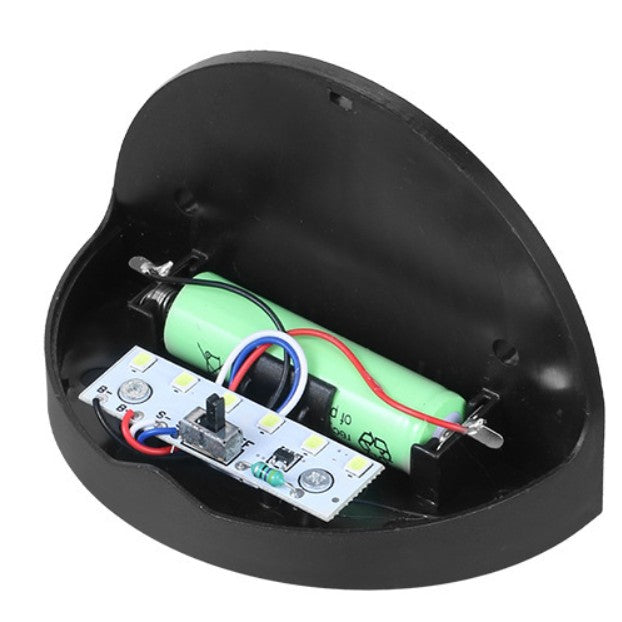 Set 2X Lampa Solara De Perete 6Led, Carcasa Neagra, Lumina Rece - vivimall.ro