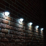Set 2X Lampa Solara De Perete 6Led, Carcasa A, Lumina Rece - vivimall.ro