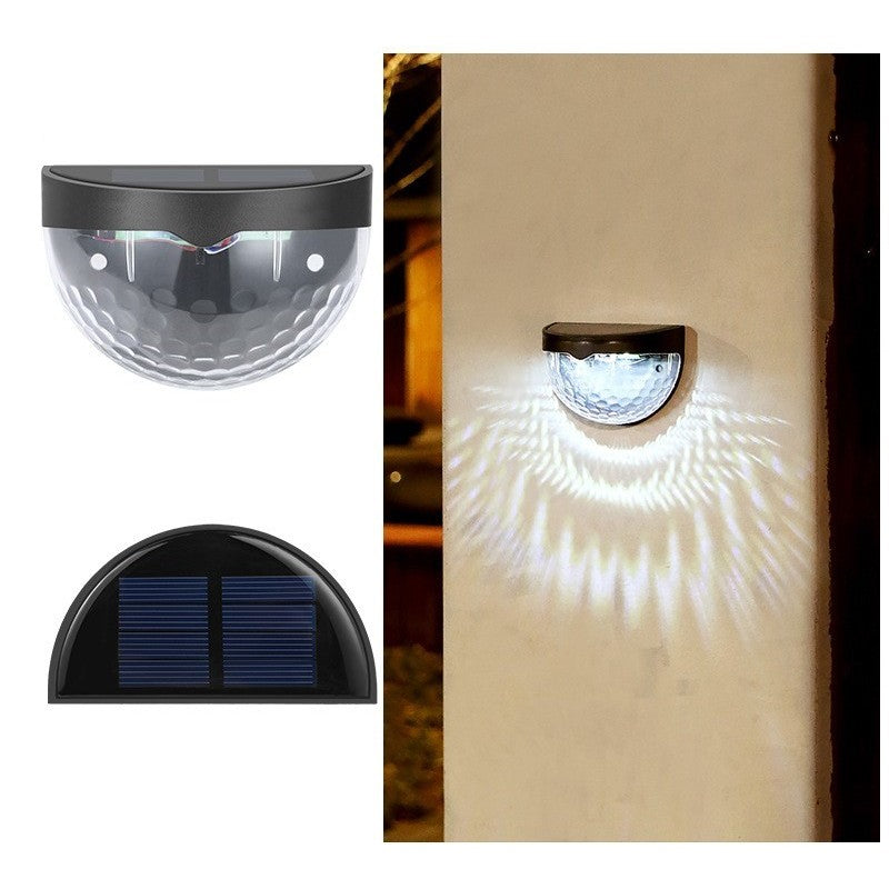 Set 2X Lampa Solara De Perete 6Led, Carcasa Neagra, Lumina Rece - vivimall.ro