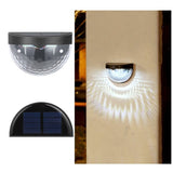 Set 2X Lampa Solara De Perete 6Led, Carcasa Neagra, Lumina Rece - vivimall.ro