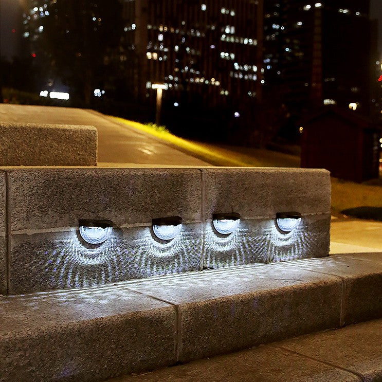 Set 2X Lampa Solara De Perete 6Led, Carcasa Neagra, Lumina Rece - vivimall.ro
