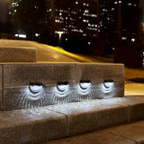 Set 2X Lampa Solara De Perete 6Led, Carcasa Neagra, Lumina Rece - vivimall.ro