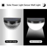 Set 2X Lampa Solara De Perete 6Led, Carcasa Neagra, Lumina Rece - vivimall.ro