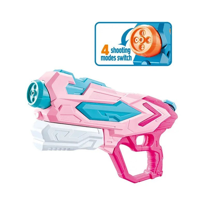Set 2x Pistol cu Apa pentru Copii, Rezervor, Pentru Piscina/Plaja, Vivimall, 6ani+, Roz + Albastru, 4 duze, 900 ML - vivimall.ro