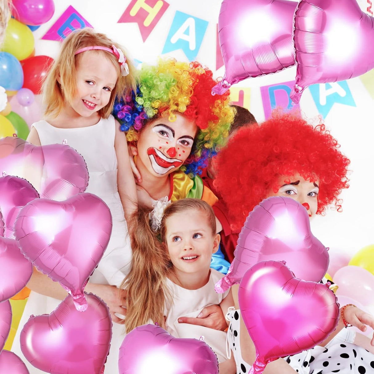 Set 3 Baloane Din Folie Metalizata, Figurina Inima, Tema Ziua Indragostitilor, 45 Cm, Ambalaj Individual, Pai Inclus, Umflare Cu Aer Sau Heliu - vivimall.ro