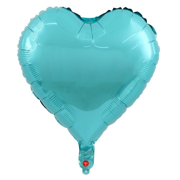 Set 3 Baloane Din Folie Metalizata, Figurina Inima, Tema Ziua Indragostitilor, 45 Cm, Ambalaj Individual, Pai Inclus, Umflare Cu Aer Sau Heliu, Albastru/ - vivimall.ro