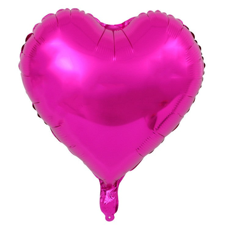 Set 3 Baloane Din Folie Metalizata, Figurina Inima, Tema Ziua Indragostitilor, 45 Cm, Ambalaj Individual, Pai Inclus, Umflare Cu Aer Sau Heliu - vivimall.ro