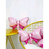 Set 3 Baloane Din Folie Metalizata, Figurine Carucior, Inima, Fundita, Tema Botez, 45 Cm, Ambalaj Individual, Pai Inclus, Umflare Cu Aer Sau Heliu - vivimall.ro
