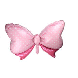Set 3 Baloane Din Folie Metalizata, Figurine Carucior, Inima, Fundita, Tema Botez, 45 Cm, Ambalaj Individual, Pai Inclus, Umflare Cu Aer Sau Heliu - vivimall.ro