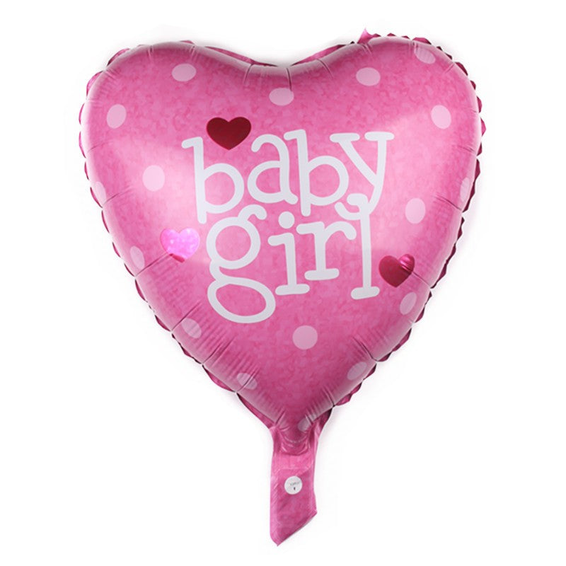 Set 3 Baloane Din Folie Metalizata, Figurine Carucior, Inima, Fundita, Tema Botez, 45 Cm, Ambalaj Individual, Pai Inclus, Umflare Cu Aer Sau Heliu - vivimall.ro