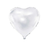 Set 3 Baloane din Folie Metalizata, Flippy, Model Inimi, Tema Ziua Indragostitilor, 45 cm, 2 Rosii, 1 Alb, Ambalaj Individual, Pai Inclus, Umflare cu Aer sau Heliu, Alb/Rosu